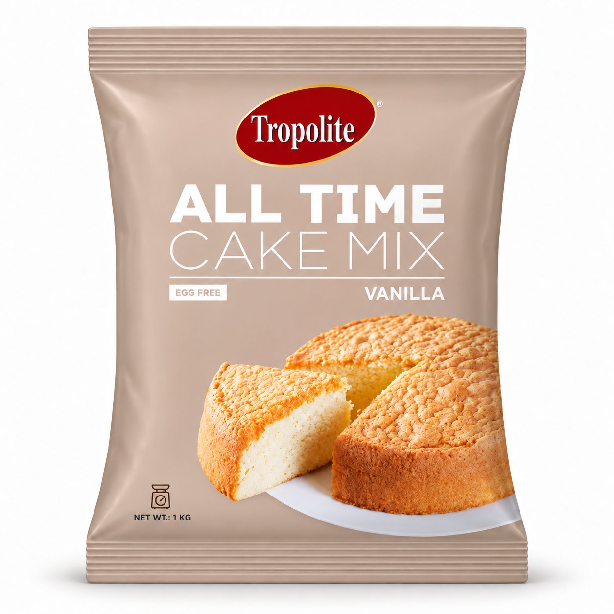 Tropolite All Time Vanilla Cake Mix – Egg Free, 1 kg